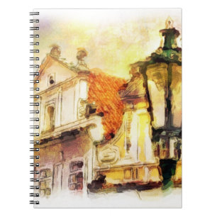 Cuaderno Calle en la vieja parte de Praga