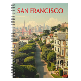 Cuaderno Calle Lombard, San Francisco | Retro vintage