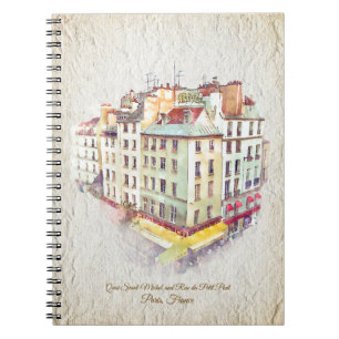 Cuaderno Calles de París: Quai Saint-Michel y Rue Petit Pon