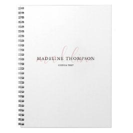 Cuaderno Calligrafía Bloc de notas con nombre rosa pálido