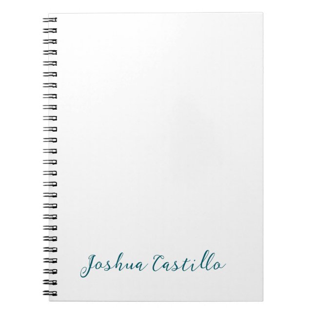 Cuaderno Calligraphy Simple Plain Professional Name (Frente)