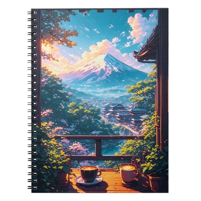 Cuaderno Calma matutina sobre Fuji (Frente)