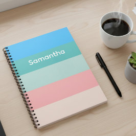 Cuaderno Calming Color Block Striped Custom Notebook