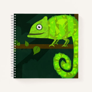 Cuaderno Camaleón verde lindo