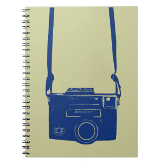 Cuaderno Cámara de cine de época con portátil de correa de 