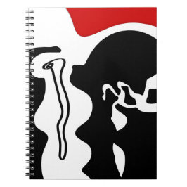 Cuaderno Cámara de compensación: Resumen negro, blanco y ro