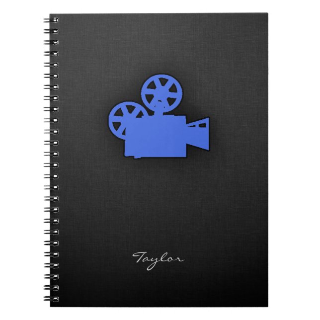 Cuaderno Cámara de película azul real (Frente)