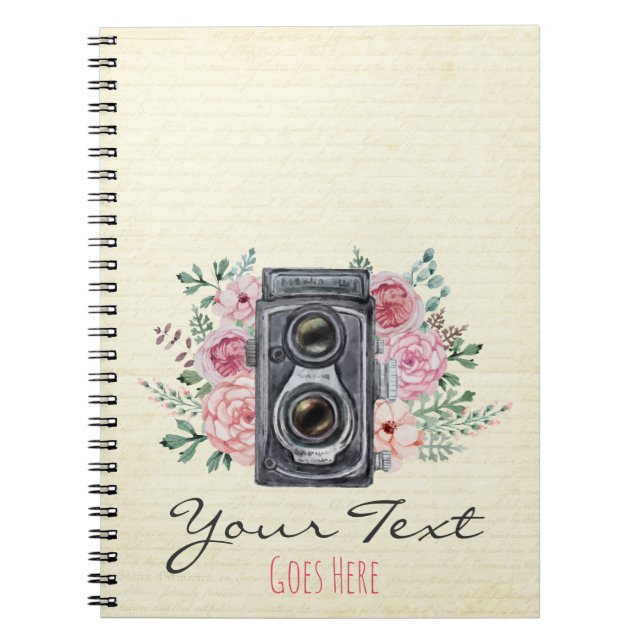 Cuaderno Cámara fotográfica de época fotógrafa rusa (Frente)