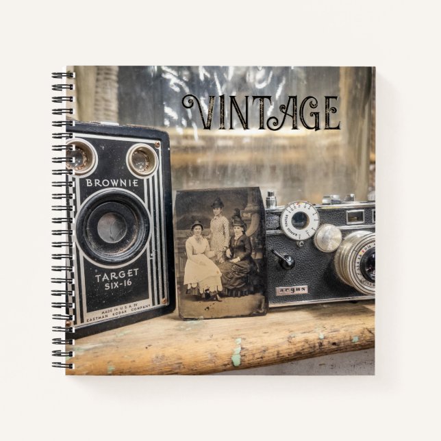 Cuaderno Cámaras antiguas e impresión vintage (Anverso)