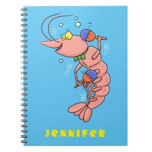 Cuaderno Camarón alegre, personalizado de la gamba