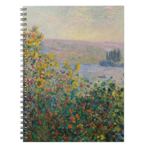 Cuaderno Camas de flores en Vetheuil, pintura de Claude Mon