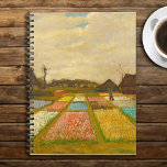 Cuaderno Camas florales en Holanda por van Gogh<br><div class="desc">Flower Beds in Holland,  también conocida como Bud Fields,  fue la primera pintura al jardín de Vincent van Gogh. Pintado en 1883. En el cuadro se exponen parcelas geométricas de jacintos blancos,  rosas,  azules y amarillos.</div>