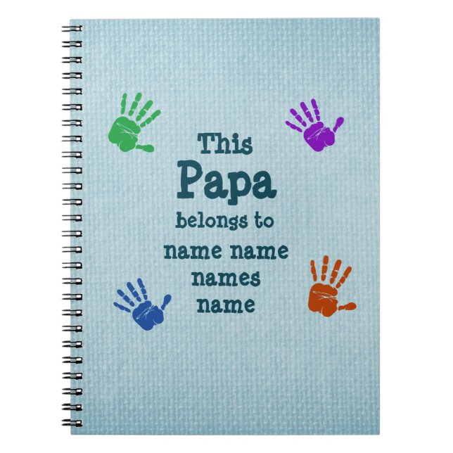 Cuaderno Cambia CUALQUIER nombre al que pertenezca este pap (Frente)