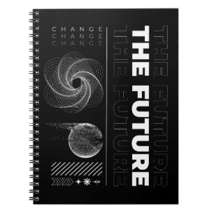 Cuaderno Cambia la tipografía abstracta del streetwear del