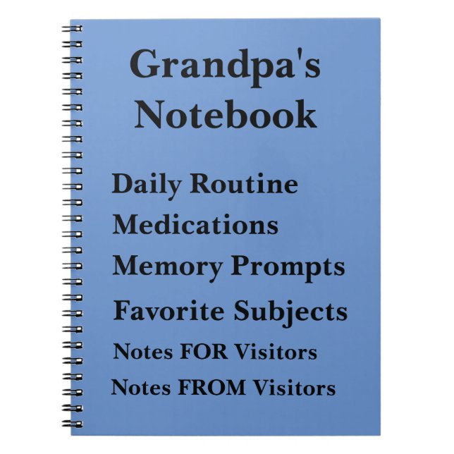 Cuaderno Cambiar CUALQUIER texto - Bloc de notas Dementia d (Frente)