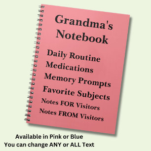 Cuaderno Cambiar CUALQUIER texto - Bloc de notas Dementia d