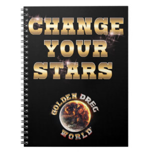 Cuaderno Cambiar el bloc de notas en espiral de las estrell