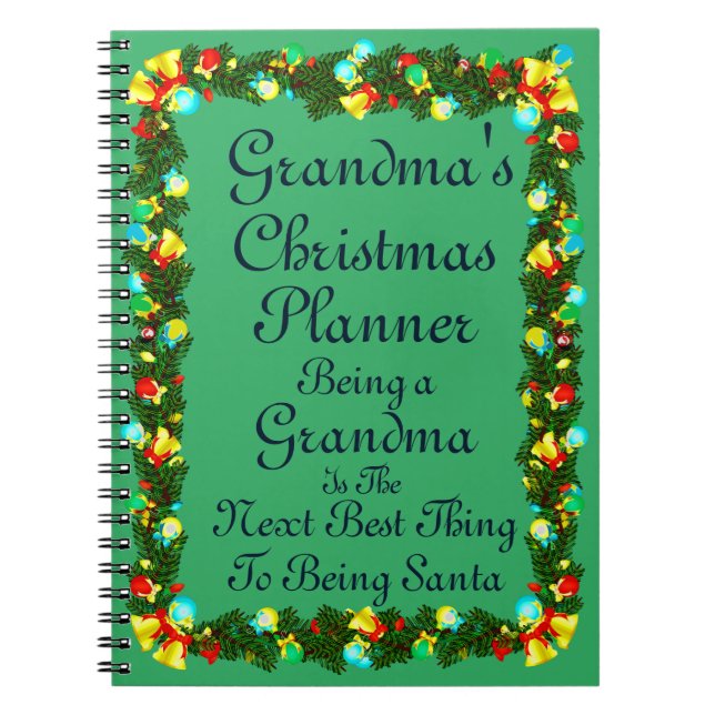Cuaderno Cambiar texto Añadir nombre Navidades de abuela Pl (Frente)