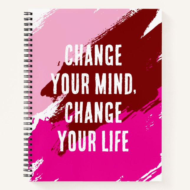 Cuaderno Cambiar tu mente, cambiar tu vida (PURPLE) (Anverso)