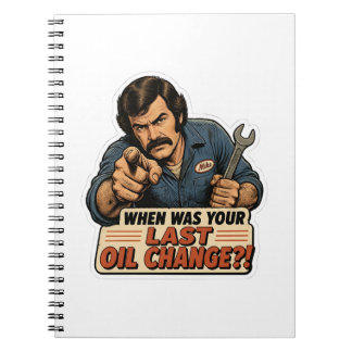 Cuaderno Cambio de Aceite de Mecánico Divertido Meme de Coc