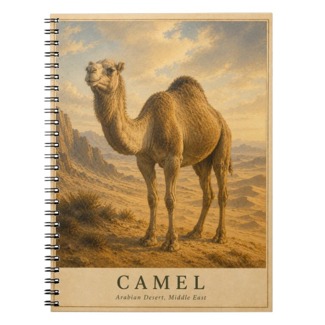 Cuaderno Camello Desierto Arábigo VINTAGE (Frente)
