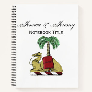 Cuaderno Camello heráldico Árbol de palma Color Escudo de a