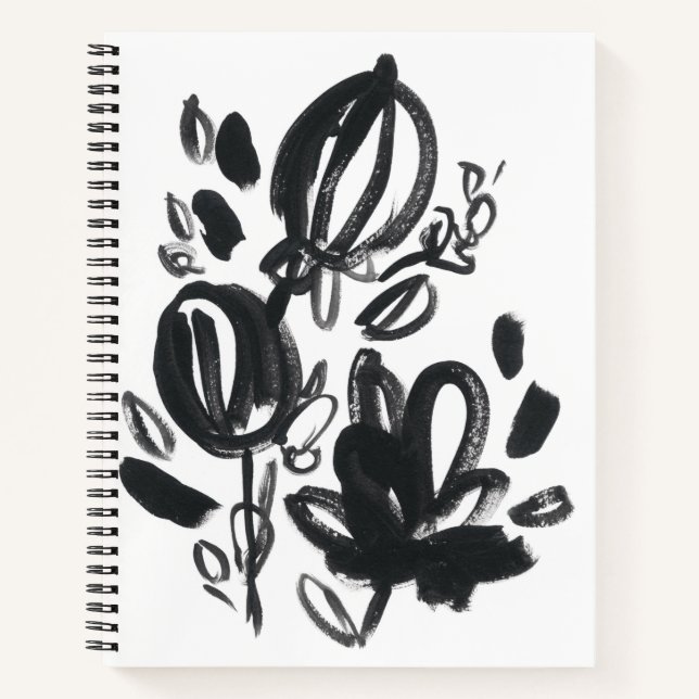 Cuaderno Cameo Bloom - Blanco y negro (Anverso)