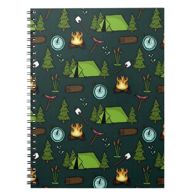 Cuaderno Camfire In Forest , Happy Camper, Gracioso camping (Frente)