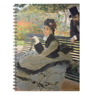 Cuaderno Camille Monet en un banco Claude Monet
