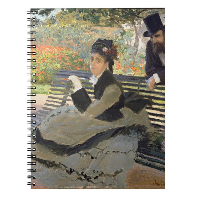 Cuaderno Camille Monet en un banco Claude Monet (Frente)