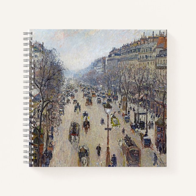 Cuaderno Camille Pissarro - Boulevard Montmartre, mañana (Anverso)