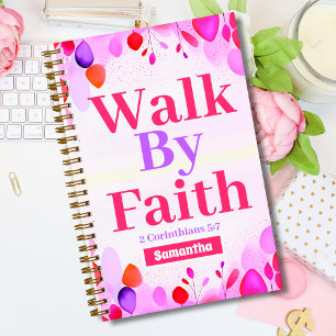 Cuaderno Camina Por Faith Boho Christian Teen Chica Journal