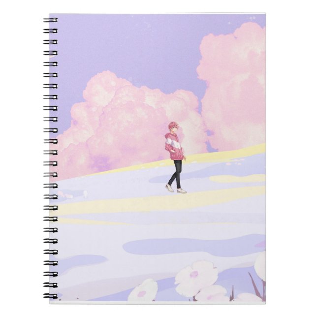 Cuaderno Caminante del paisaje onírico pastel (Frente)