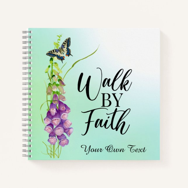 Cuaderno Caminar por Faith Bible Verse (Anverso)