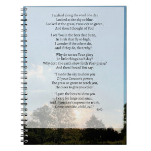 Cuaderno Caminé por la carretera para escribir poemas