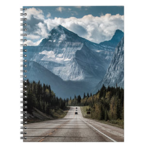 Cuaderno Camino a la gran montaña, camino, bosque,tra