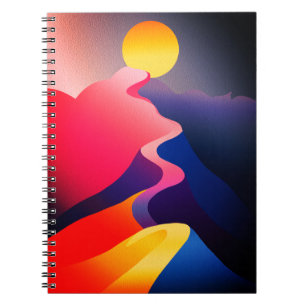 Cuaderno Camino al Sol – Vibrante Montaña Abstracta