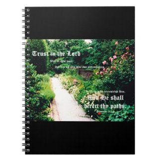 Cuaderno Camino del jardín con proverbios 3:5-6
