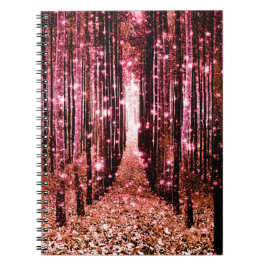 Cuaderno Camino Mágico del Bosque Rosa Melocotón