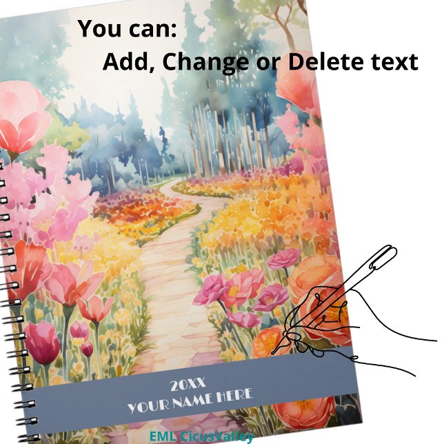 Cuaderno Camino tranquilo a través del bosque de flores (Subido por el creador)