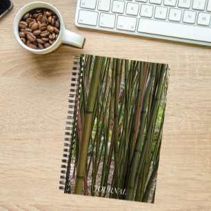 Cuaderno Caminos de bambú verde botánico
