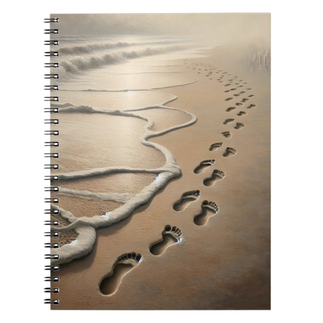 Cuaderno Caminos De Playa Con Escarcha Oceánica (Frente)