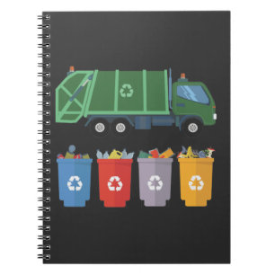 Cuaderno Camión de basura reciclaje de basura para niños