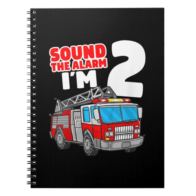 Cuaderno Camión de bomberos de 2 años de edad (Frente)