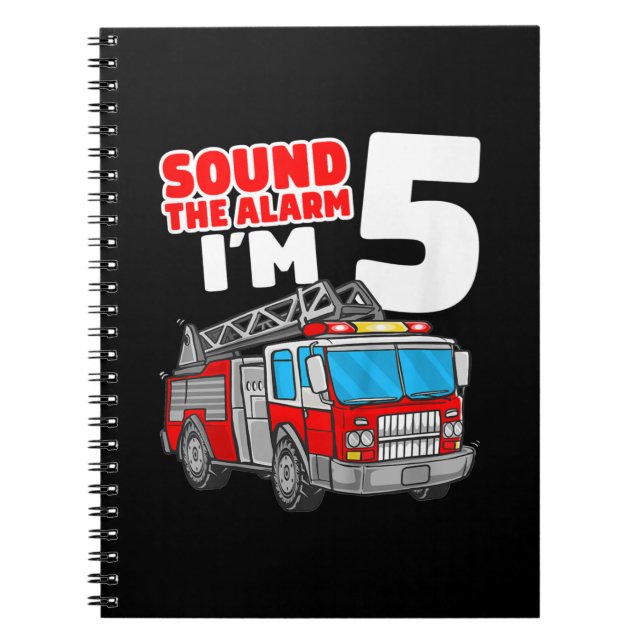 Cuaderno Camión de bomberos de 5 años (Frente)