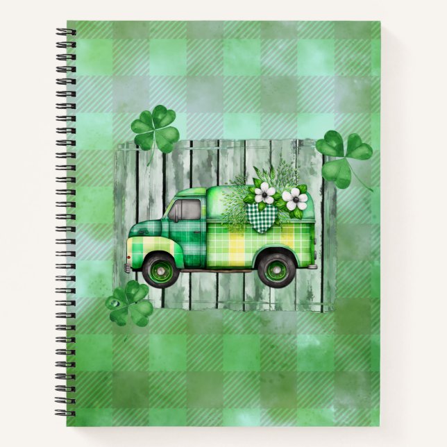 Cuaderno Camión de época sembrado en el día de San Patricio (Anverso)