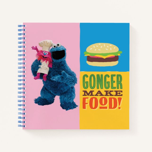 Cuaderno Camión de foodie de Cookie Monster | Gonger Make F (Anverso)