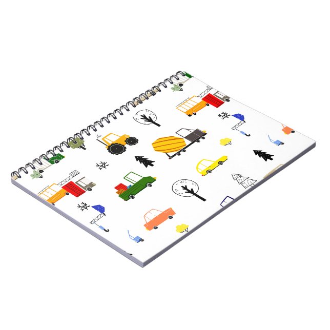 Cuaderno Camión de Volquete de Construcción (Lado Izquierdo)