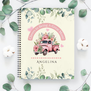 Cuaderno Camión floral Rosa Girly Coquette anima a mamá
