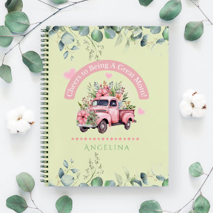 Cuaderno Camión floral Rosa Girly Coquette anima a mamá